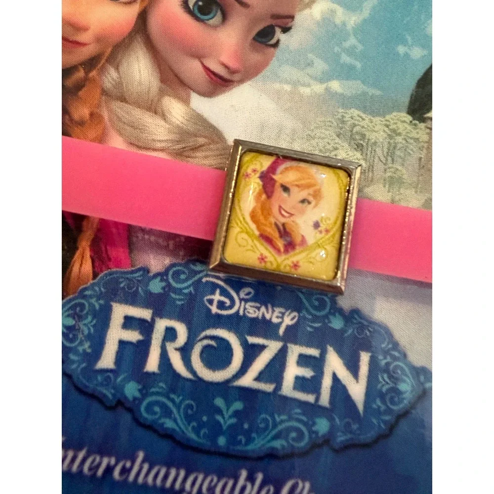 Disney Frozen ROXO 3 Silicone Bracelet Set Elsa Anna Olaf Interchangeable Charm